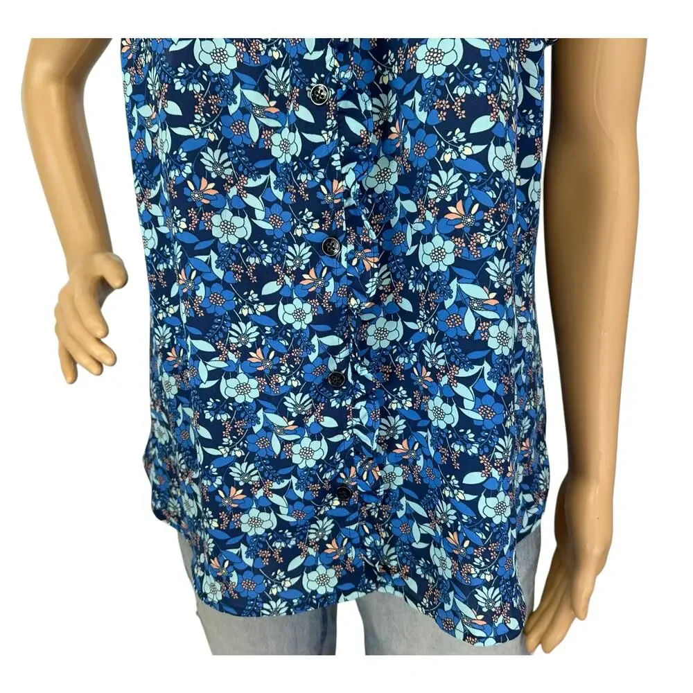 Cabi Take Two Top Blue Lagoon Floral 4349 Size M - Picture 8 of 11